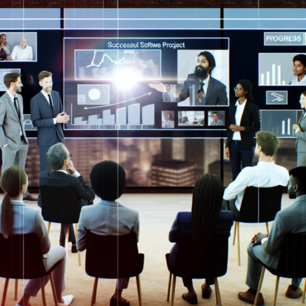 Case study presentation showcasing software performance and user metrics