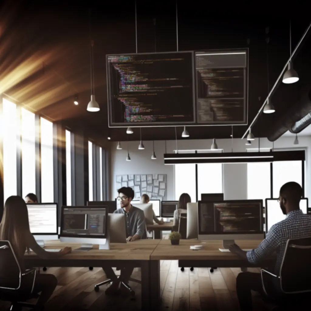 Workspace showcasing modern software publishing tools and dashboards.